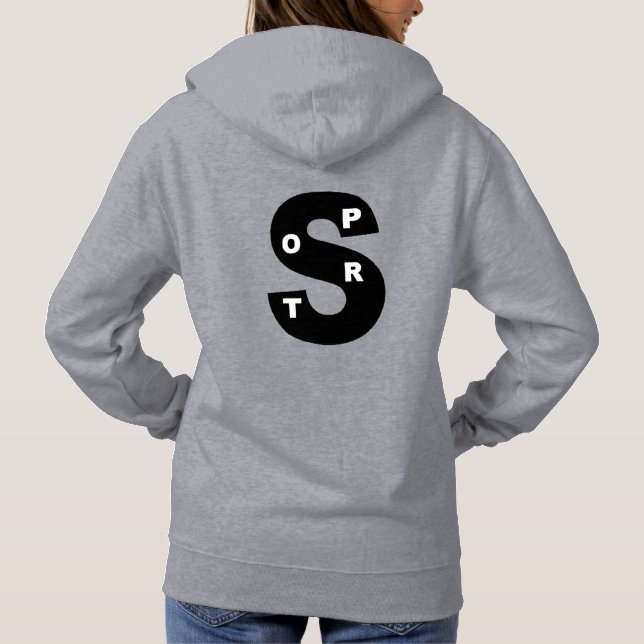 Sudadera Pull à acpuche gris  femme  DESIGN SPORT  (Reverso)