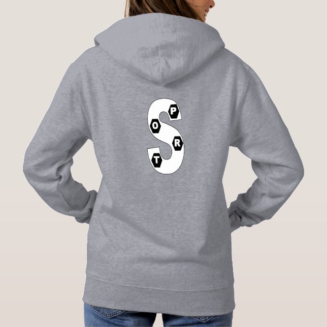 Sudadera Pull à capuche gris  femme  DESIGN  SPORT  (Reverso)