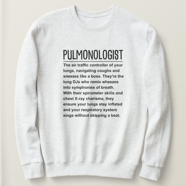 Sudadera Pulmonólogo (Anverso del diseño)