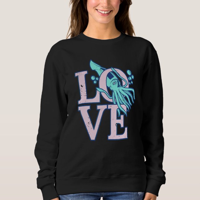 Sudadera Pulpito de amor   Sepia Calamar 1 (Anverso)