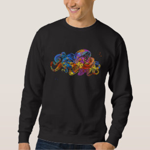 Sudadera Pulpito Gráfico Colorido Kraken del Océano Pulpo
