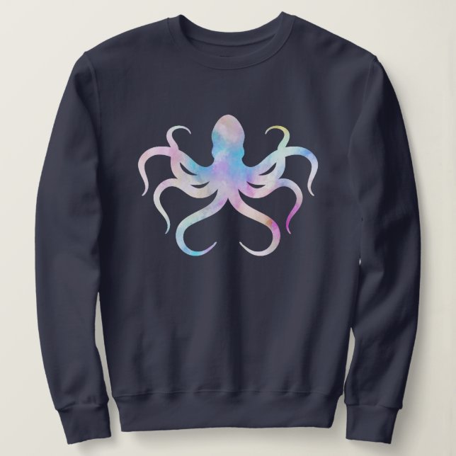 Sudadera Pulpo acuarela   (Anverso del diseño)