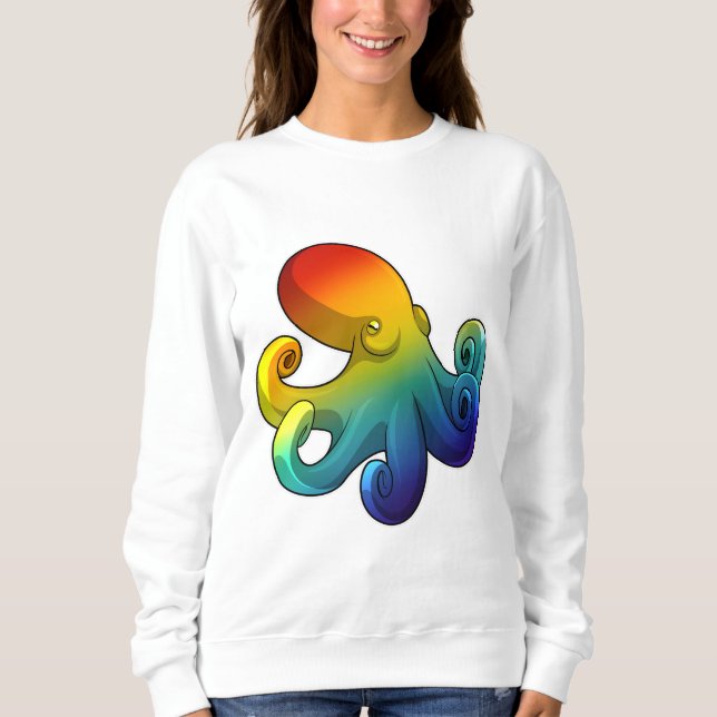 Sudadera Pulpo con Arcoíris (Anverso)