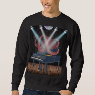 Sudadera Pulpo Kraken Divertido Piano Hombre