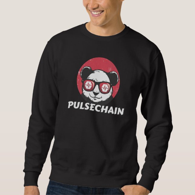Sudadera Pulsechain Por Favor Cute Cripto Panda Sun Glasses (Anverso)