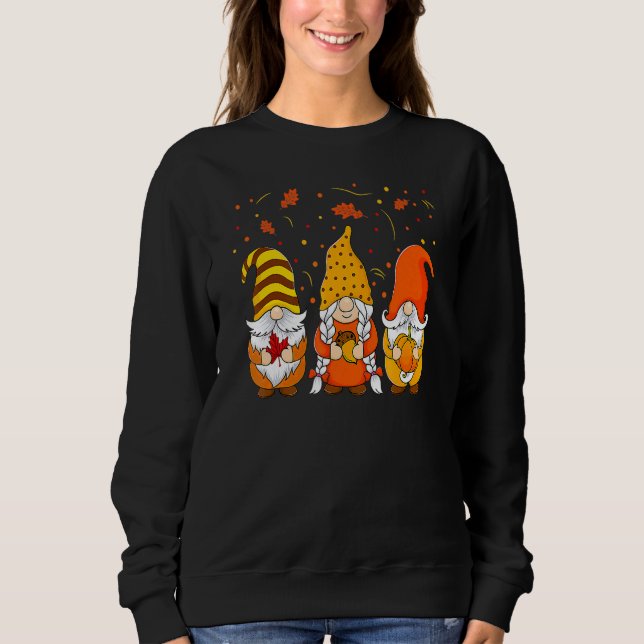 Sudadera Pumpkin Gnomes Fall Autumn Cute Halloween Thanksgi (Anverso)
