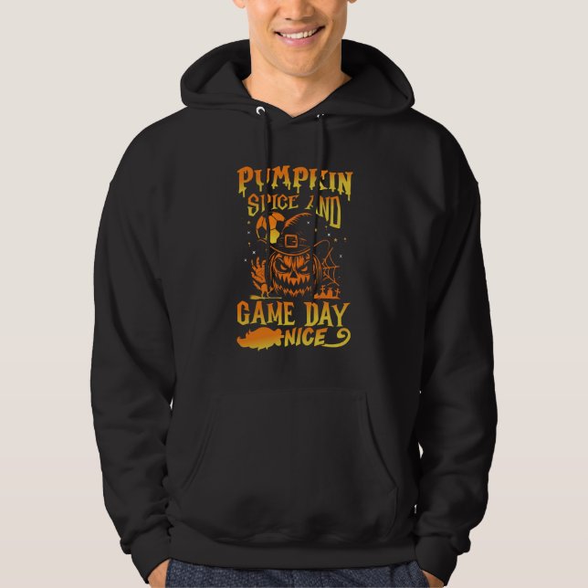 Sudadera Pumpkin Spice And Game Day Sports Halloween (Anverso)