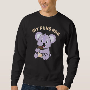 Sudadera Pun Calidad Destinada Mis Chistes Son Café Koala