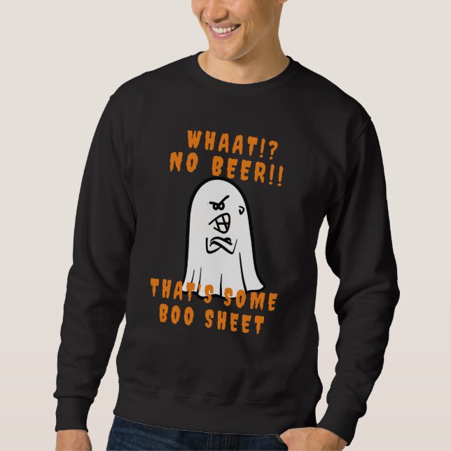 Sudadera Pun de cerveza de novedad, fantasma de la hoja de  (Anverso)