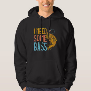 Sudadera Pun de Pesca Necesito Un Pescador De Bass De Large