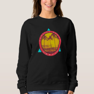 Sudadera Punaluu Beach Hawaii Palm Trees Sunset