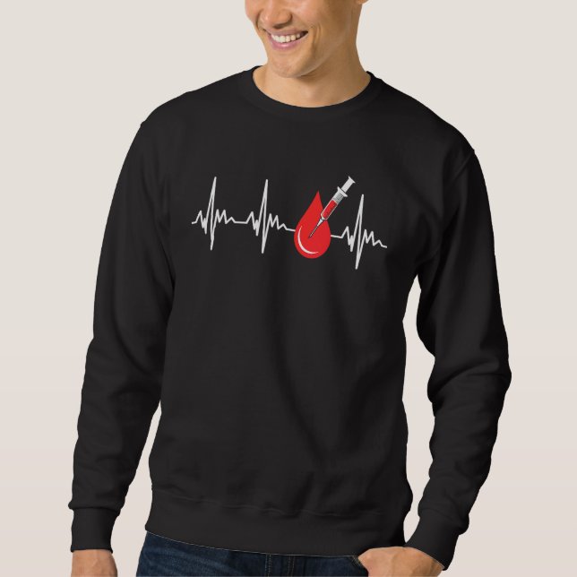 Sudadera Punción venosa de sangre de latido cardíaco Flebot (Anverso)