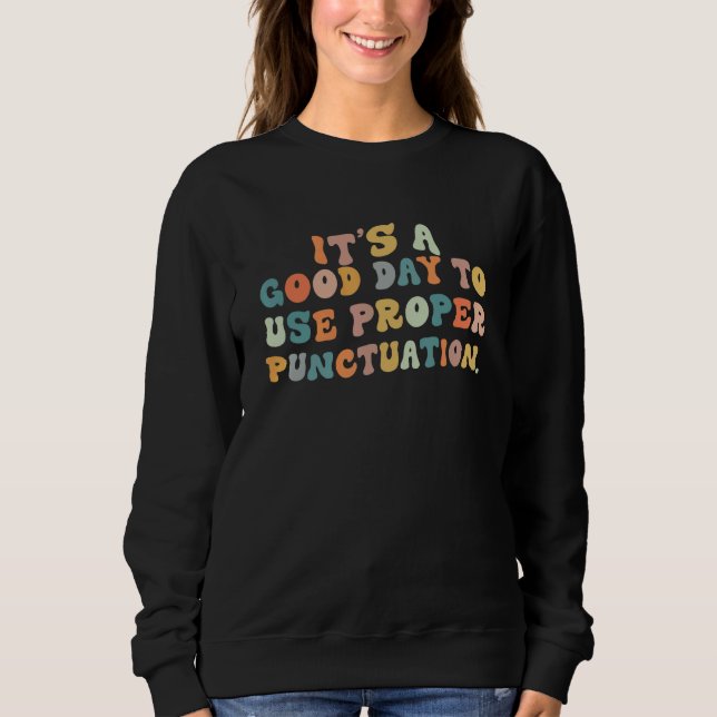 Sudadera Punctuation Groovy Grammar English Teacher Grammar (Anverso)