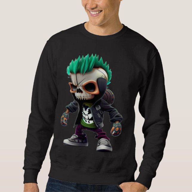 Sudadera Punk skater genial (Anverso)