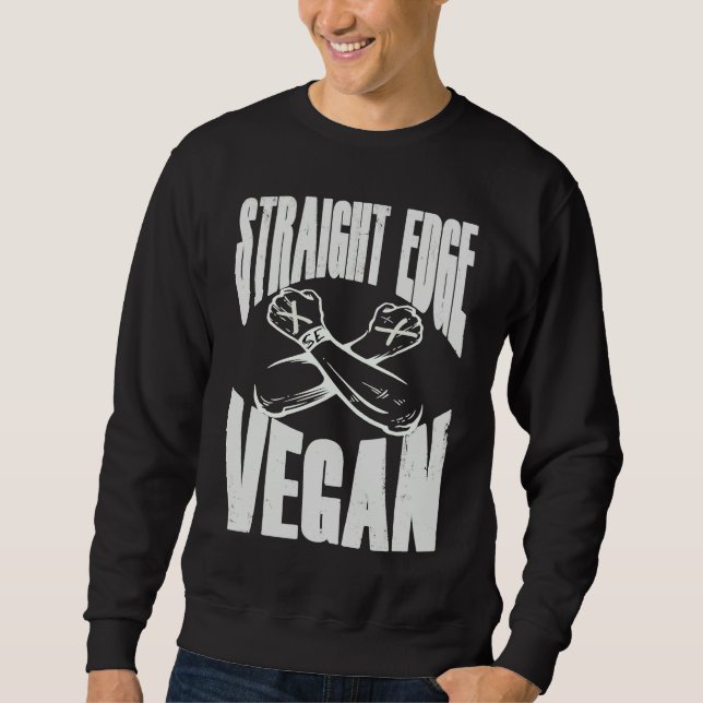 Sudadera Punk vegano anti-droga Straight Edge (Anverso)