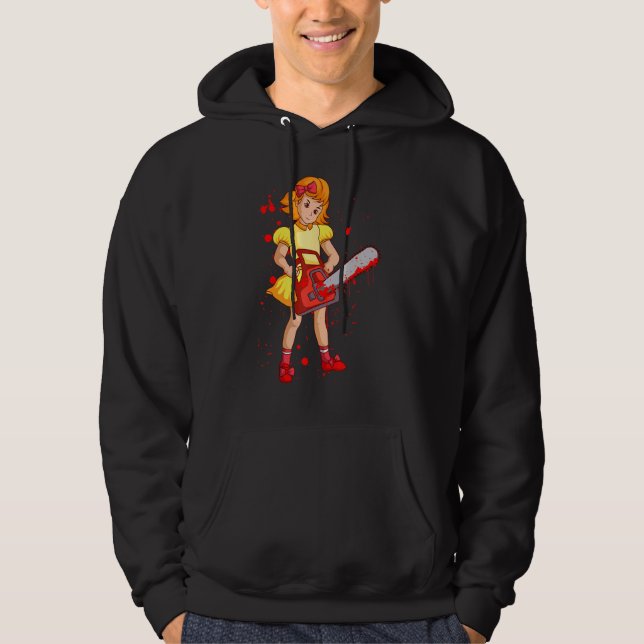 Sudadera Punks De Hombres Chicas De Chainsaw Para Hombres (Anverso)