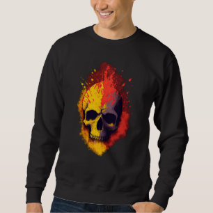 Sudadera Punks Not Dead Cráneo Edición Color Bandera Españo