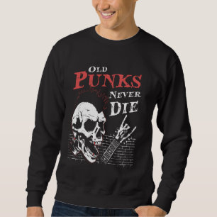 Sudadera Punks viejos nunca mueren - Skull Punk Rock Guitar