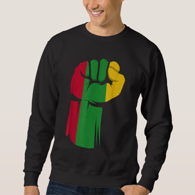 Sudadera Puño negro Orgullo afroamericano historia negra Mo (Anverso)