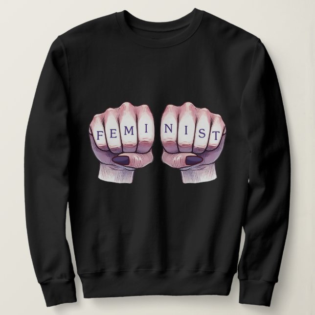 Sudadera Puños feministas (Anverso del diseño)