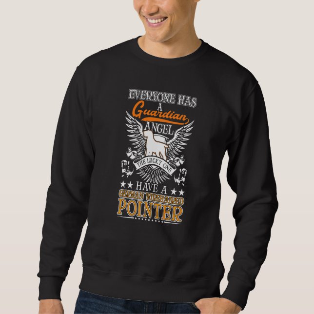 Sudadera Puntero de pelo duro alemán Ángel de la Guarda   (Anverso)