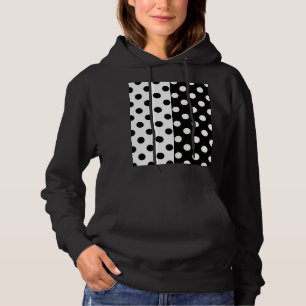 Sudadera Punto de Polka Inverso de la mitad de color blanco
