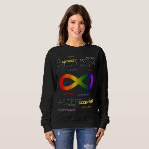 Sudadera Puntos de infinito de aceptación del autismo oscur