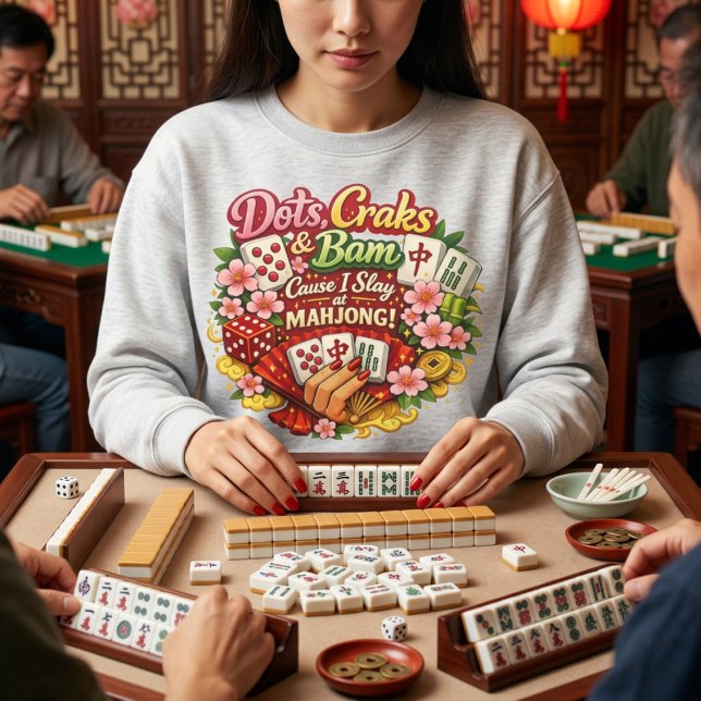 Sudadera Puntos de Mahjong, grietas y Bam (Subido por el creador)