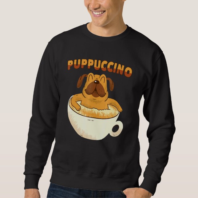 Sudadera Puppuccino - Perro Cappuccino - Perros de café (Anverso)