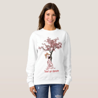 Sudadera Puppy Dalmatiano Y Mariposa Personalizada