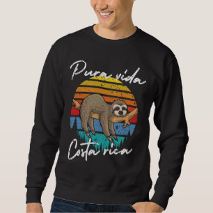 Sudadera Pura Vida Costa Rica Vintage Cute Sleepy Slots Fun