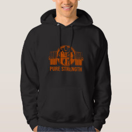 Sudadera Pure Strength Powerlifting Logo – Gold Edition Gym