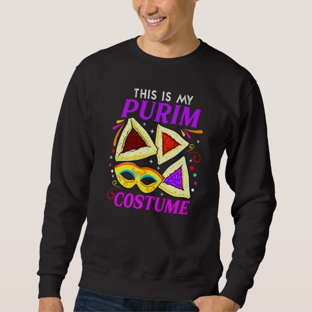 Sudadera Purim Gracioso Este Es Mi Purim Costume Haman Pock (Anverso)