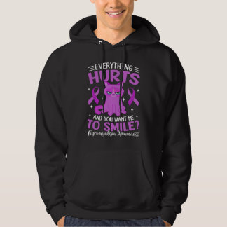 Sudadera Purple Cat For Women Everything Hurts Fibromyalgia