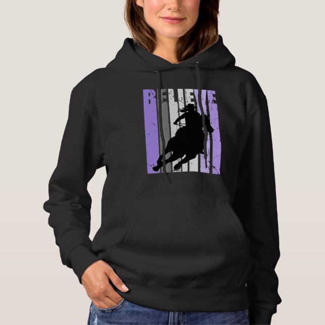 Sudadera Purple Cowgirl Barrel Racing Horse Riding Rider Ri (Anverso)