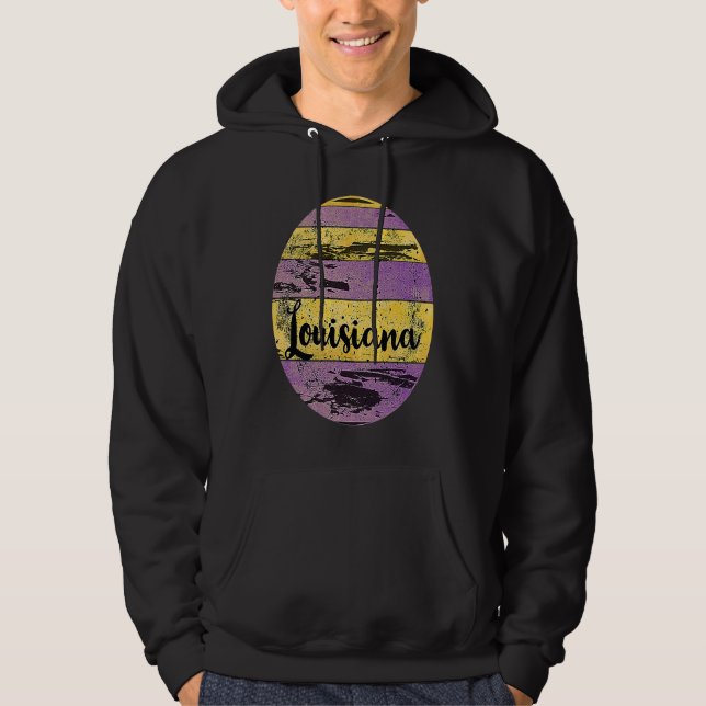 Sudadera Purple & Gold LOUISIANA Art Vintage Louisiana's Ch (Anverso)