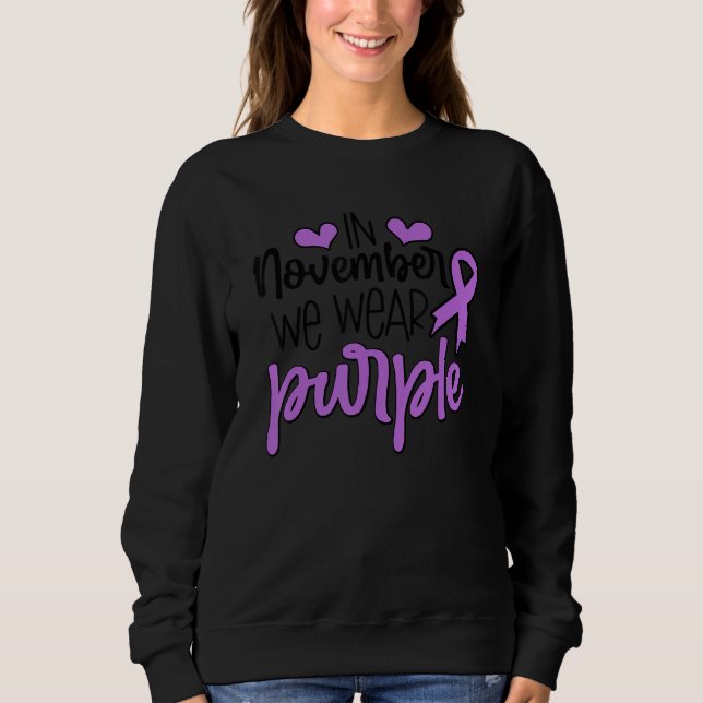 Sudadera Purple Ribbon In November We Wear Purple Epilepsy  (Anverso)