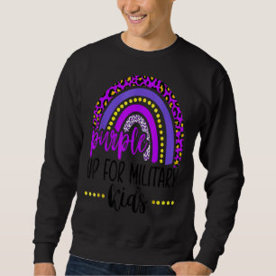 Sudadera Purple Up For Military Rainbow Child Mont