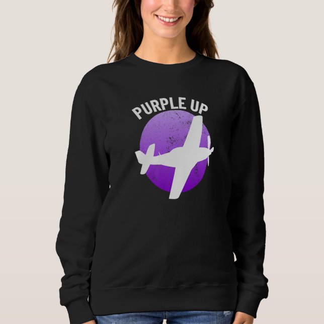 Sudadera Purple Up P51 Mustang Military Kids boys P 51 Purp (Anverso)
