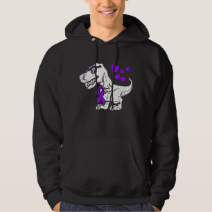 Sudadera Púrpura Cinta Trex Dino Epilepsia Niños Bo