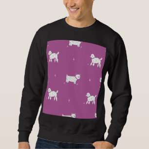 Sudadera Púrpura de cangrejo: patrón retro monocromo