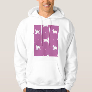 Sudadera Púrpura de cangrejo: patrón retro monocromo
