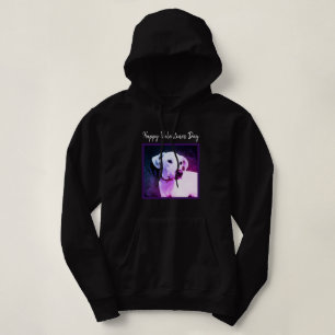 Sudadera Púrpura El día de San Valentín porcina blanca