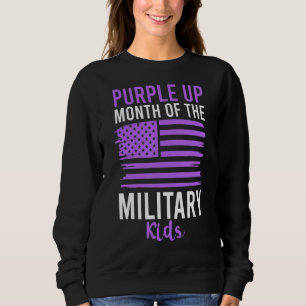 Sudadera Púrpura Para Niños Militares Adultos Guay American