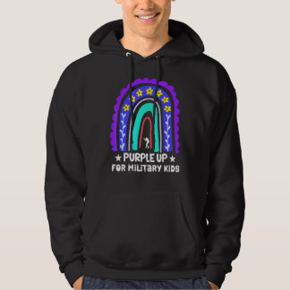 Sudadera Púrpura Para Niños Militares Arcoiris Militar C