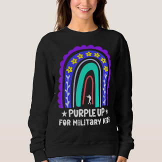 Sudadera Púrpura Para Niños Militares Arcoiris Militar C
