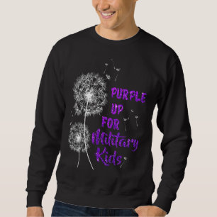 Sudadera Púrpura Para Niños Militares Dandelion