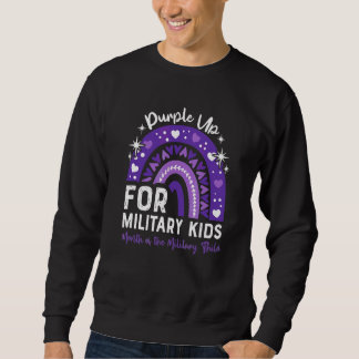 Sudadera Púrpura Para Niños Militares Mes Del Ejército