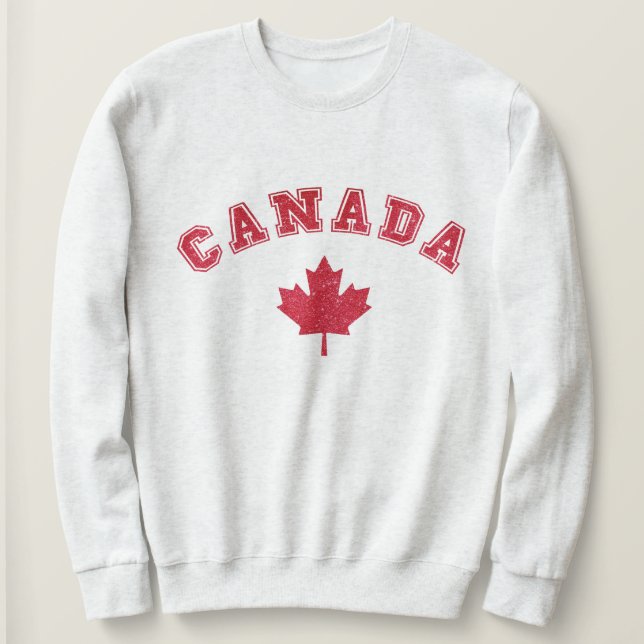 Sudadera Purpurina Canadá Hoodie Sweatshirt Unisex Canadá D (Anverso del diseño)