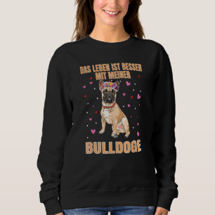 Sudadera Purpurina de Francia Bulldog francés Tenedor de pe